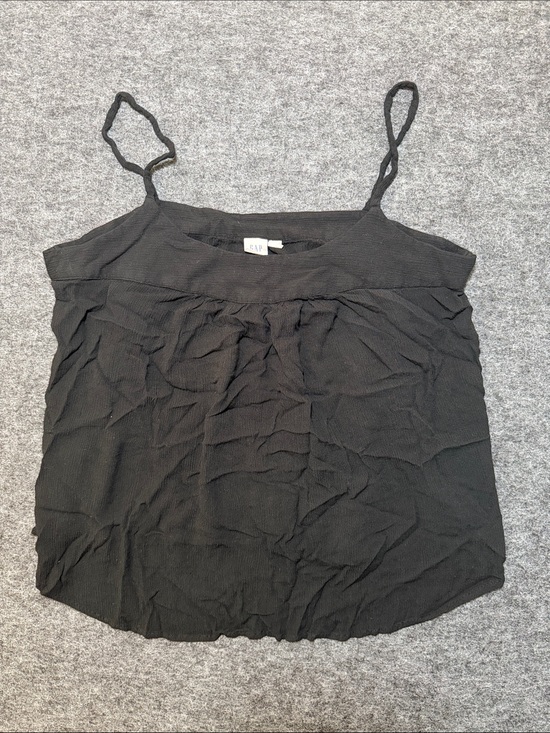 GAP Tops - GAP Yoke Cami Women's True Black Braided-Strap Cami Top Size L Summer Casual